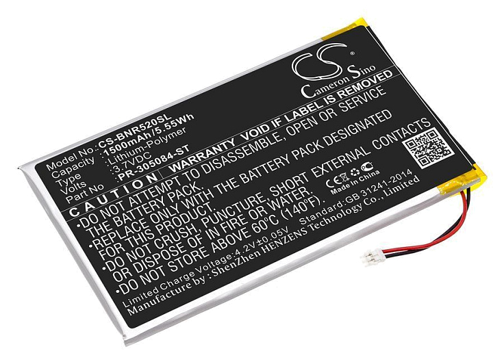 Аккумулятор CameronSino CS-BNR520SL (Barnes & Noble GlowLight 3, GlowLight 6, BNRV520)