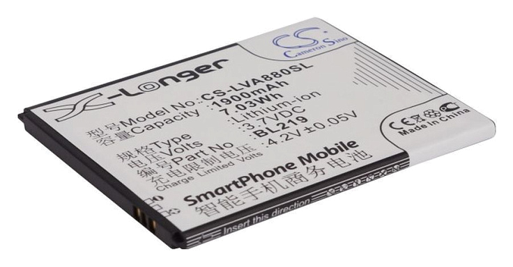 Аккумулятор CameronSino CS-LVA880SL для Lenovo A388t, A850+