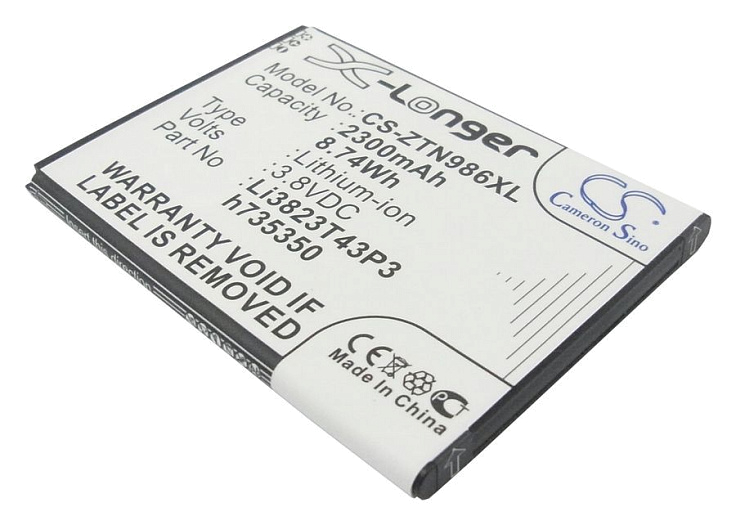 Аккумулятор CameronSino CS-ZTN986XL для ZTE N986, V975