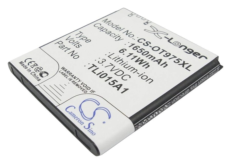 Аккумулятор CameronSino CS-OT975XL для Alcatel VF975